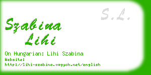 szabina lihi business card